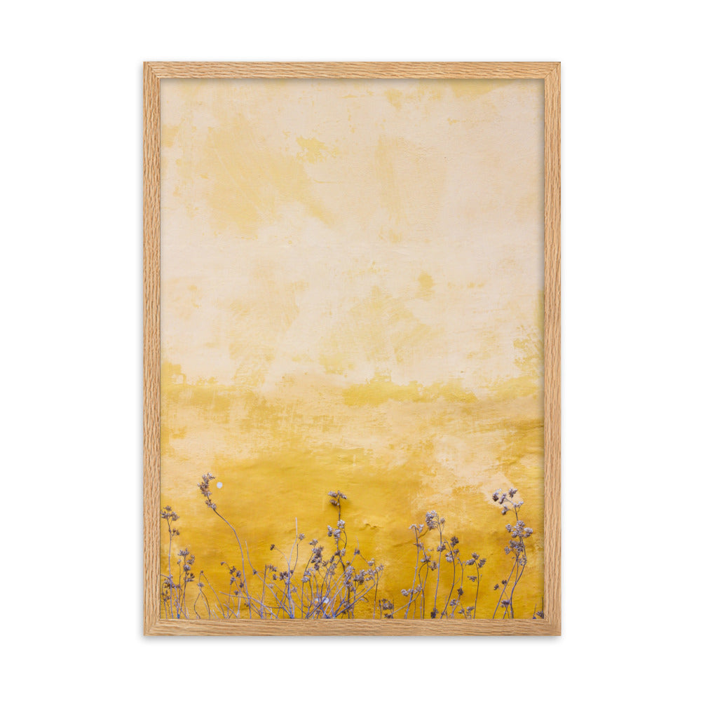 Gelbe Wand - Poster im Rahmen Kuratoren von artlia Oak / 50×70 cm artlia