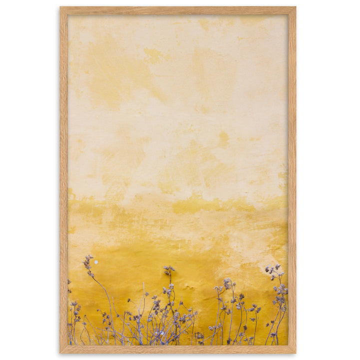Gelbe Wand - Poster im Rahmen Kuratoren von artlia Oak / 61×91 cm artlia