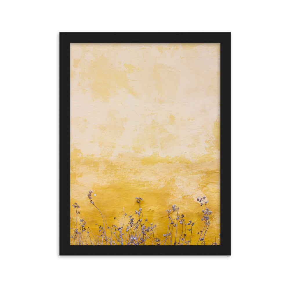 Gelbe Wand - Poster im Rahmen Kuratoren von artlia Schwarz / 30×40 cm artlia