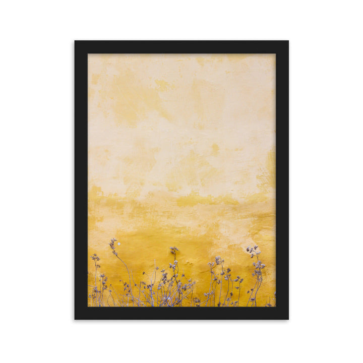 Gelbe Wand - Poster im Rahmen Kuratoren von artlia Schwarz / 30×40 cm artlia