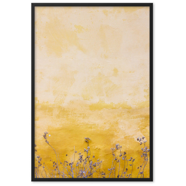 Gelbe Wand - Poster im Rahmen Kuratoren von artlia Schwarz / 61×91 cm artlia