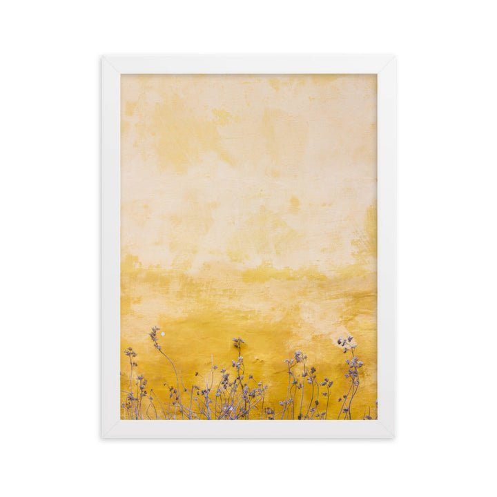 Gelbe Wand - Poster im Rahmen Kuratoren von artlia Weiß / 30×40 cm artlia
