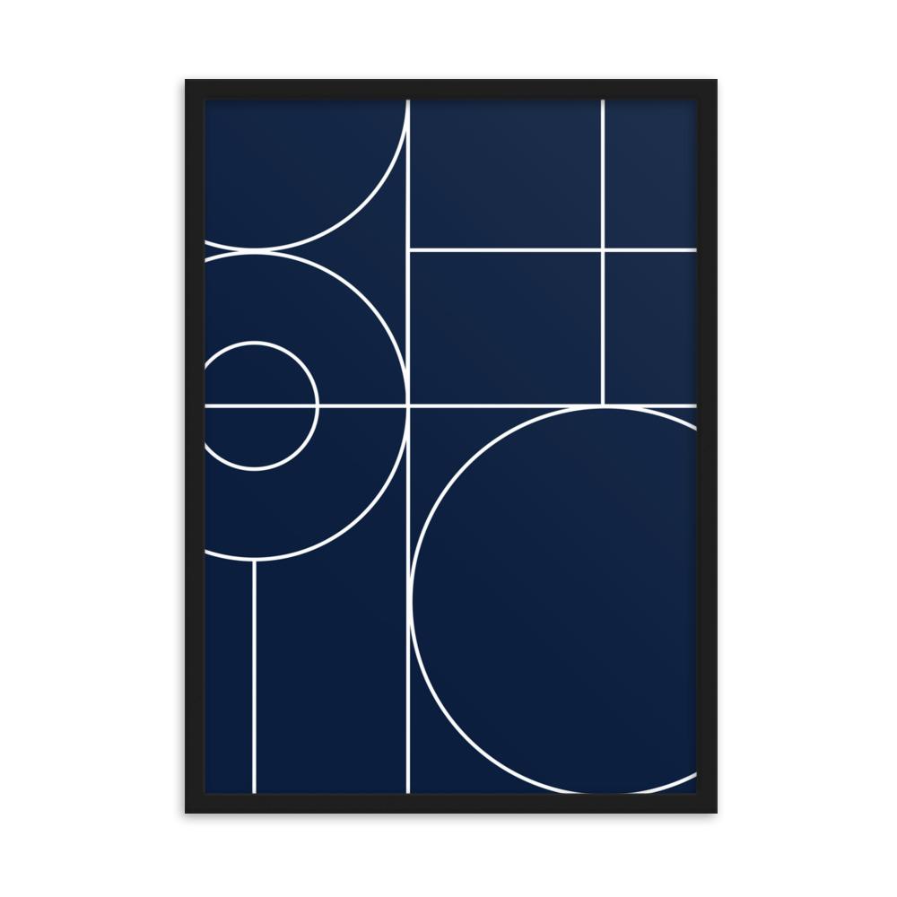 Geometric 40 - Poster im Rahmen artlia Schwarz / 50×70 cm artlia