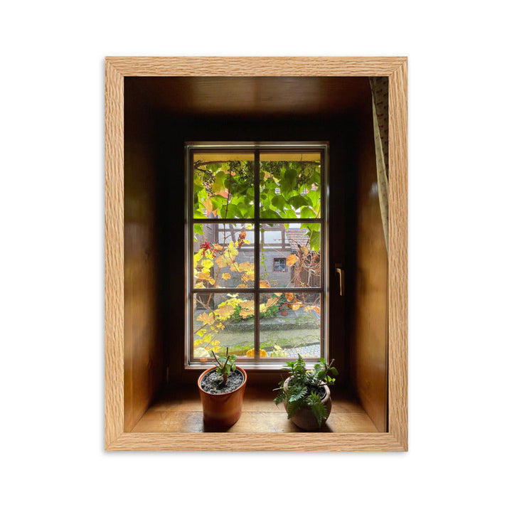 Herbstfenster Margersdorf - Poster im Rahmen Kuratoren von artlia Oak / 30×40 cm artlia
