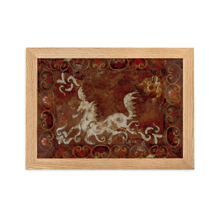 Himmelspferd heaven's horse - Poster im Rahmen mit Passepartout artlia Oak / 21×30 cm artlia