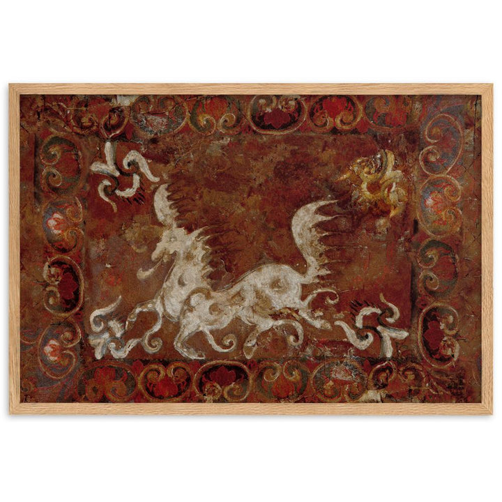 Himmelspferd heaven's horse - Poster im Rahmen mit Passepartout artlia Oak / 61×91 cm artlia