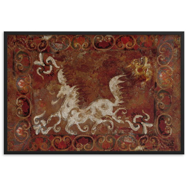 Himmelspferd heaven's horse - Poster im Rahmen mit Passepartout artlia Schwarz / 61×91 cm artlia