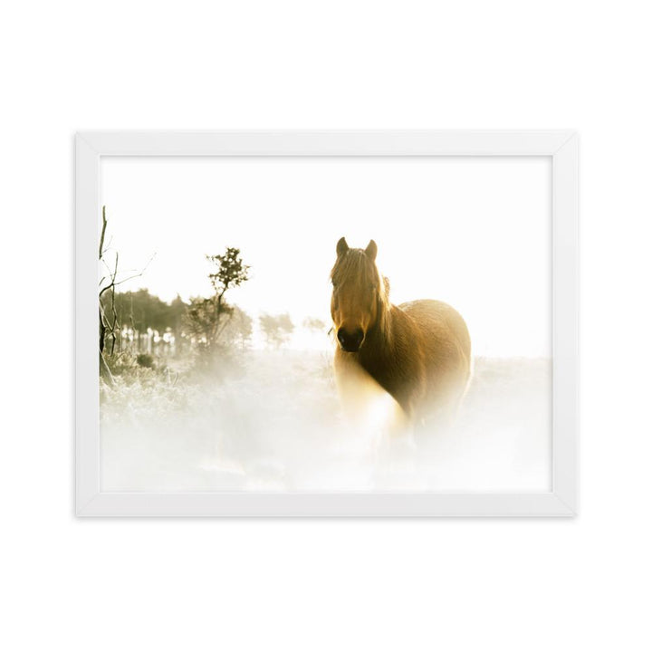 Horse in Dream Pferd im Traum - Poster im Rahmen artlia Weiß / 30×40 cm artlia