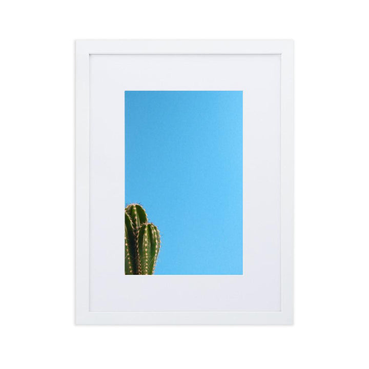 kleiner Kaktus - Poster im Rahmen mit Passepartout Kuratoren von artlia weiß / 30×40 cm artlia