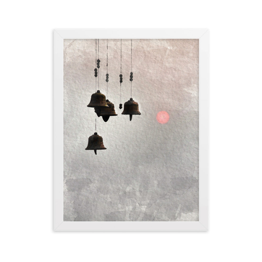 korean Wind Bell koreanische Windglocke - Poster im Rahmen artlia Weiß / 30×40 cm artlia