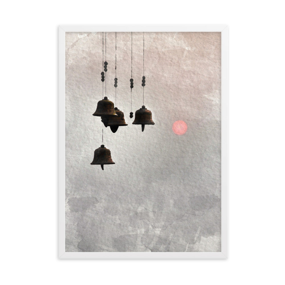 korean Wind Bell koreanische Windglocke - Poster im Rahmen artlia Weiß / 50×70 cm artlia