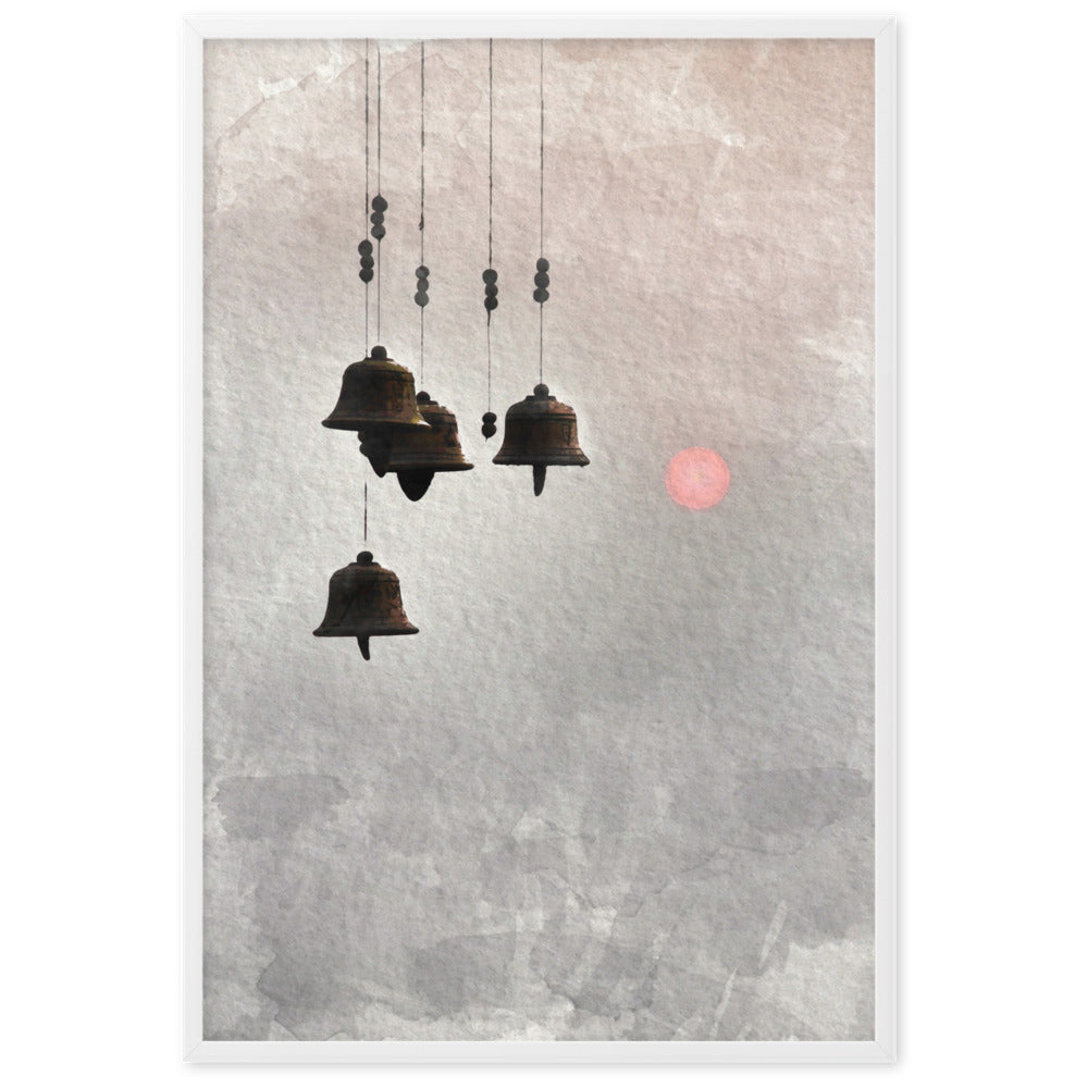 korean Wind Bell koreanische Windglocke - Poster im Rahmen artlia Weiß / 61×91 cm artlia