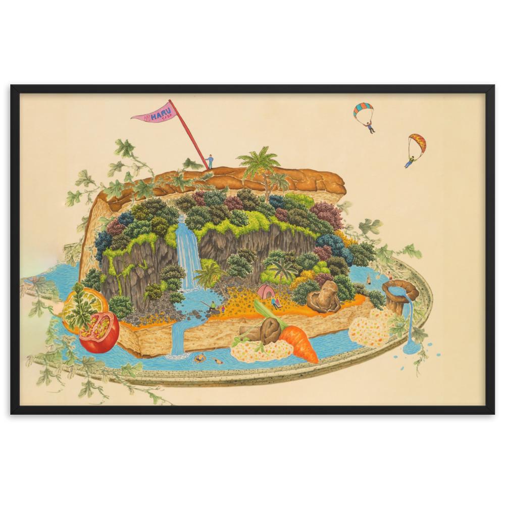 köstliche Landschaft Delicious Landscape 7 - Poster im Rahmen artlia Schwarz / 61×91 cm artlia
