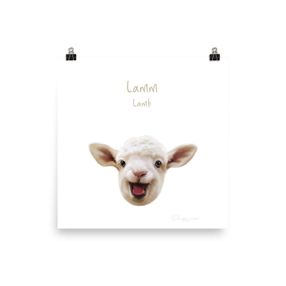 Lamm - Poster für Kinder dear.bon.vivant 25x25 cm artlia