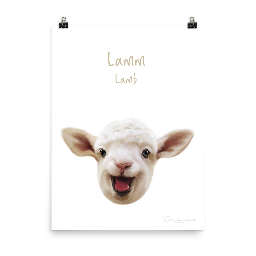 Lamm - Poster für Kinder dear.bon.vivant 30x41 cm artlia
