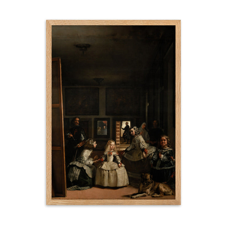Las Meninas, Diego Velázquez - Poster im Rahmen Diego Velázquez Oak / 50×70 cm artlia