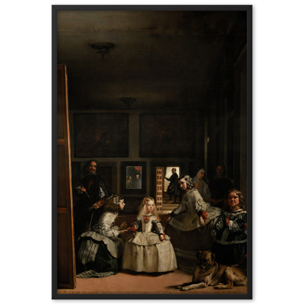 Las Meninas, Diego Velázquez - Poster im Rahmen Diego Velázquez Schwarz / 61×91 cm artlia