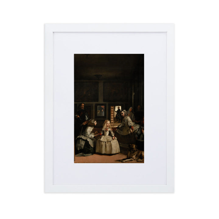 Las Meninas, Diego Velázquez - Poster im Rahmen mit Passepartout Diego Velázquez Weiß / 30×40 cm artlia