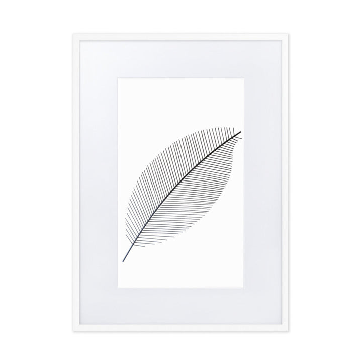 Leaf X Ray - Poster im Rahmen mit Passepartout Kuratoren von artlia Weiß / 50×70 cm artlia
