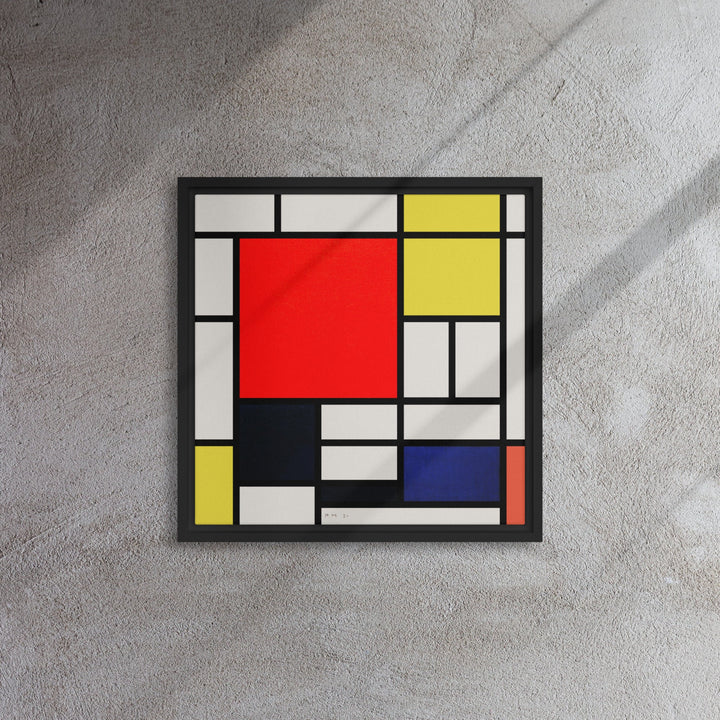 Leinwand - Mondrian, Composition with red yellow black gray and blue Piet Mondrian 41x41 cm / schwarz artlia