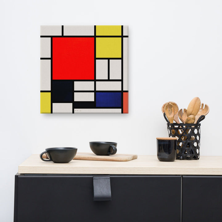 Leinwand - Mondrian, Composition with red yellow black gray and blue Piet Mondrian artlia