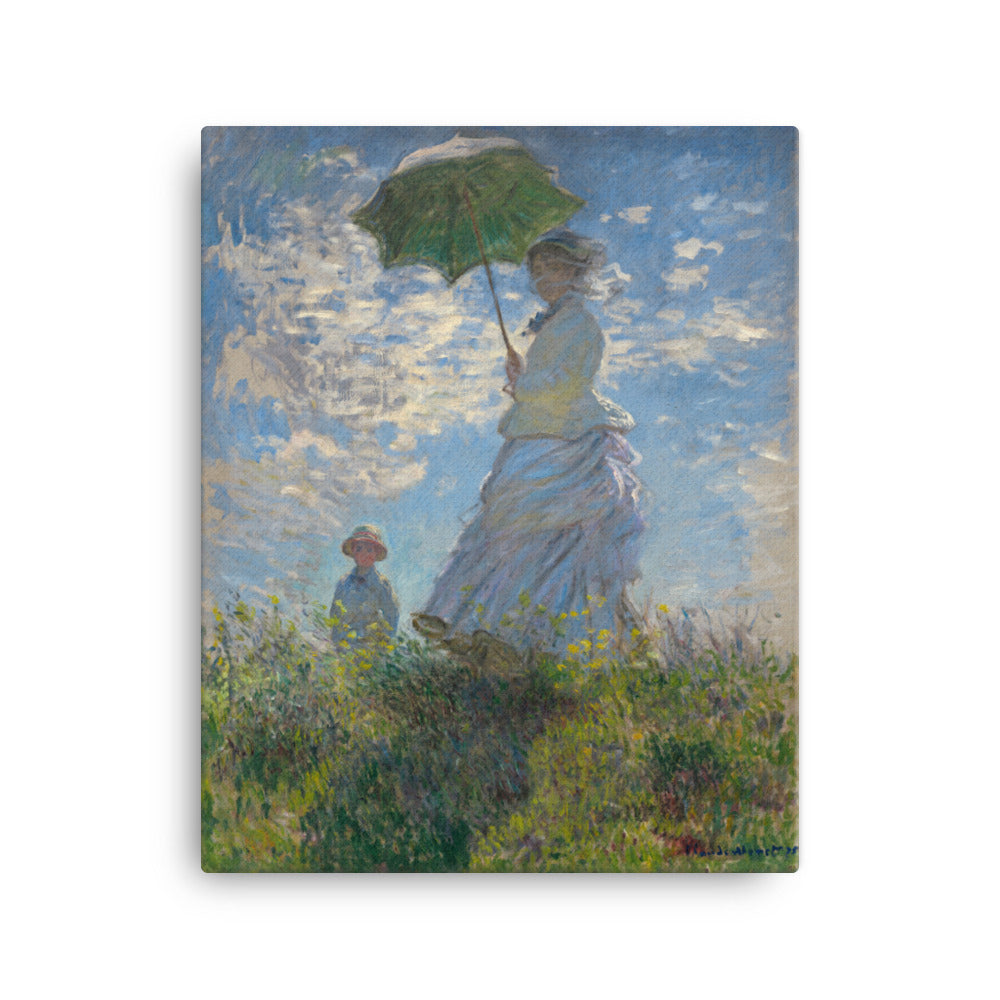 Leinwand - Woman with a Parasol - Madame Monet and Her Son Claude Monet 41x51 cm artlia