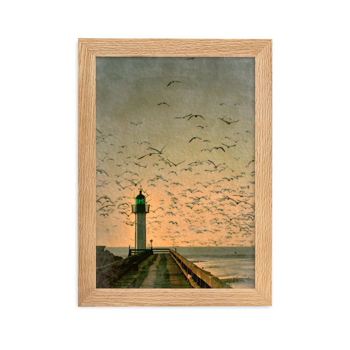 Leuchtturm - Poster im Rahmen Kuratoren von artlia Oak / 21×30 cm artlia