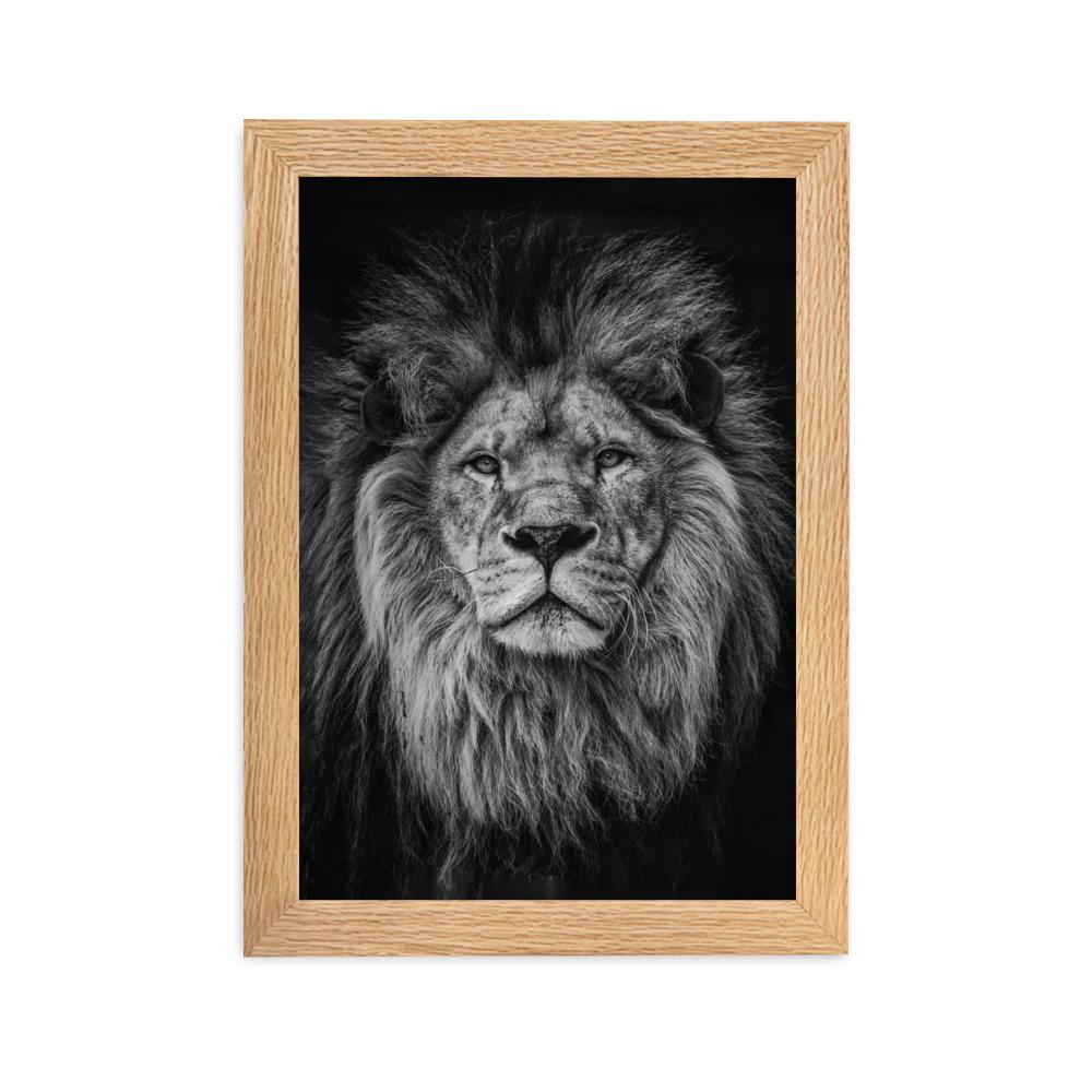 Loewe Lion - Poster im Rahmen artlia Oak / 21×30 cm artlia