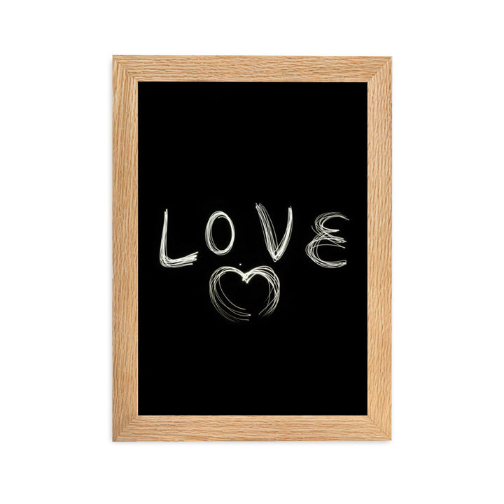 Love with Heart - Poster im Rahmen Kuratoren von artlia Oak / 21×30 cm artlia