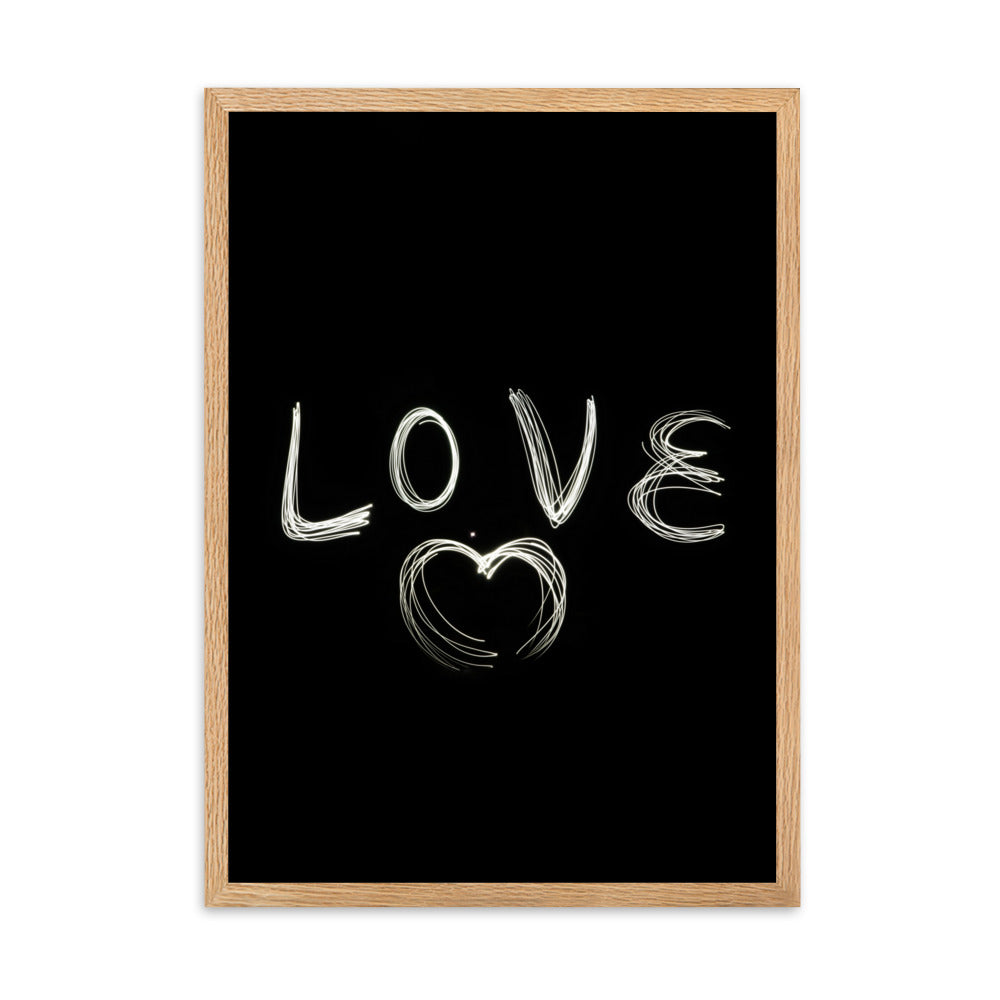 Love with Heart - Poster im Rahmen Kuratoren von artlia Oak / 50×70 cm artlia