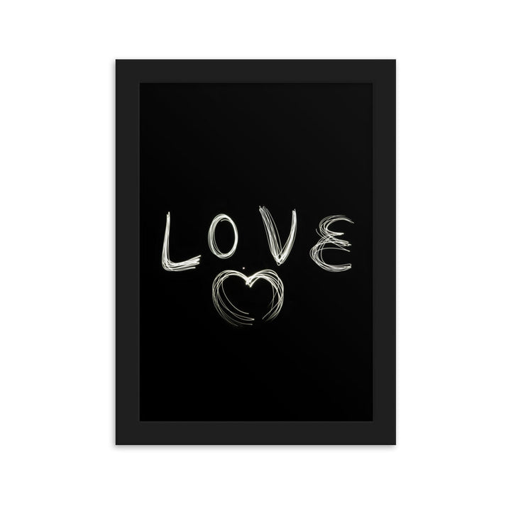 Love with Heart - Poster im Rahmen Kuratoren von artlia Schwarz / 21×30 cm artlia