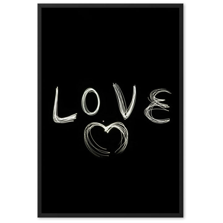 Love with Heart - Poster im Rahmen Kuratoren von artlia Schwarz / 61×91 cm artlia