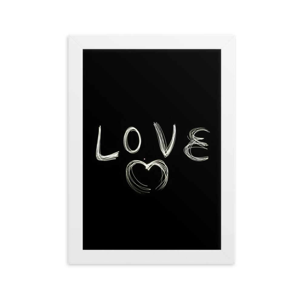Love with Heart - Poster im Rahmen Kuratoren von artlia Weiß / 21×30 cm artlia
