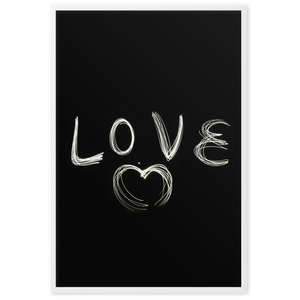 Love with Heart - Poster im Rahmen Kuratoren von artlia Weiß / 61×91 cm artlia