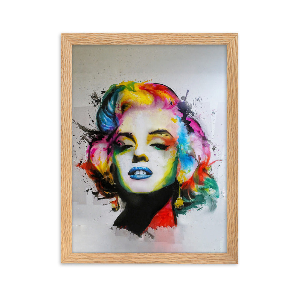 Marilyn Monroe Pop Art - Poster im Rahmen Kuratoren von artlia Oak / 30×40 cm artlia