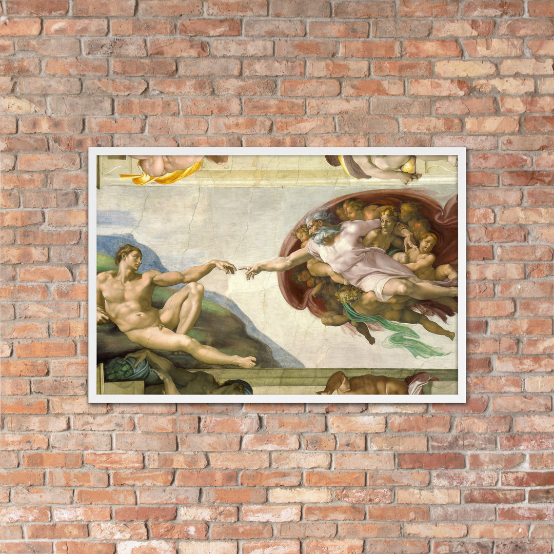 Michelangelo, Creation of Adam - Poster im Rahmen Michelangelo artlia