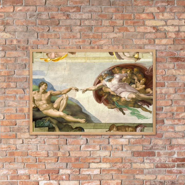 Michelangelo, Creation of Adam - Poster im Rahmen Michelangelo artlia