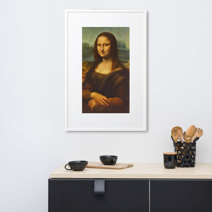 Mona Lisa - Poster im Rahmen mit Passepartout Leonardo da Vinci artlia