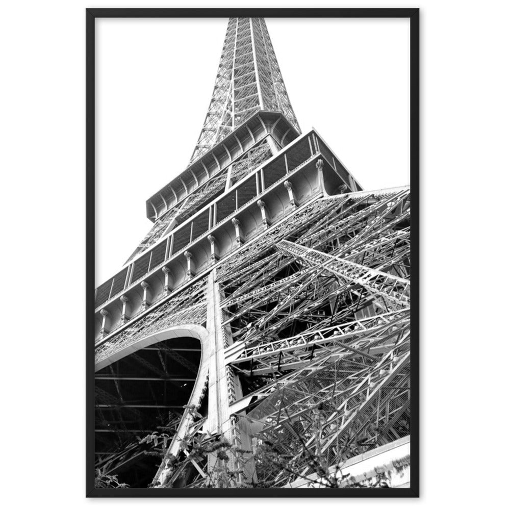 Paris Eiffel Tower - Poster im Rahmen artlia Schwarz / 61×91 cm artlia