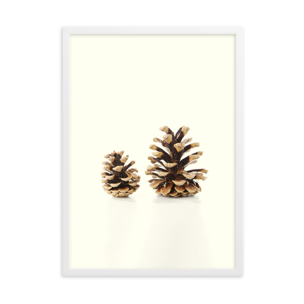 Pine Cone - Poster im Rahmen Kuratoren von artlia Weiß / 50×70 cm artlia