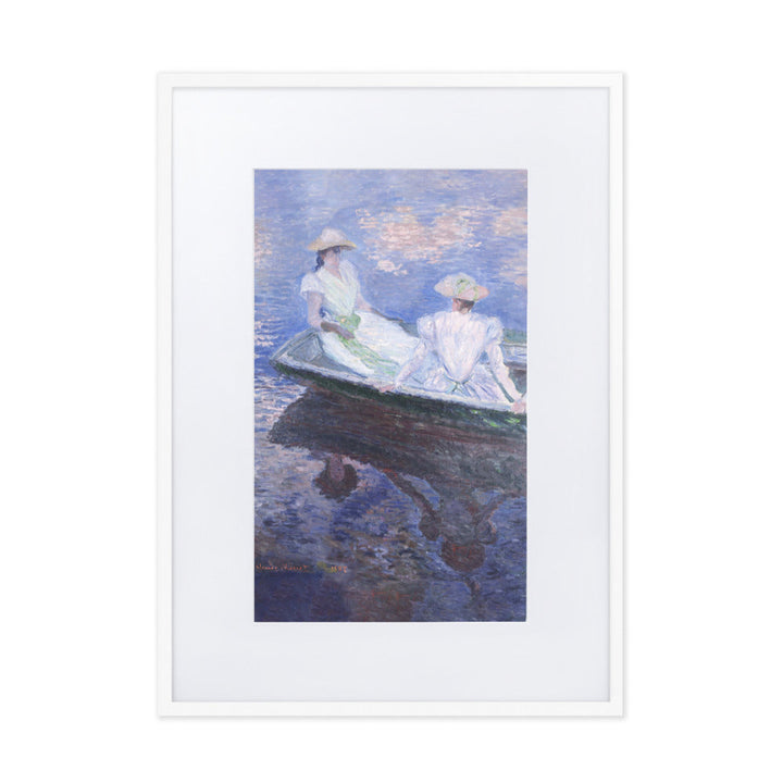 Poster mit Passepartout - Claude Monet, On the Boat Claude Monet Weiß / 50×70 cm artlia