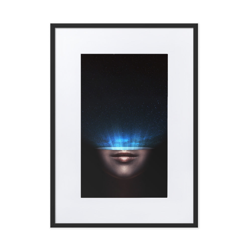Poster mit Passepartout - Universum im Kopf Kuratoren von artlia Schwarz / 50×70 cm artlia