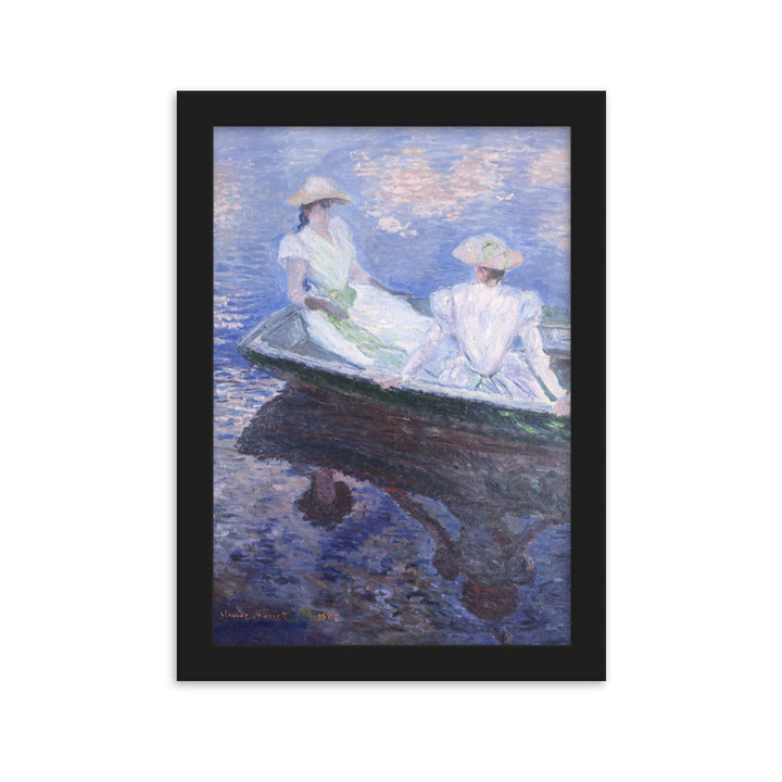 Poster mit Rahmen - Claude Monet, On the Boat Claude Monet Schwarz / 21×30 cm artlia