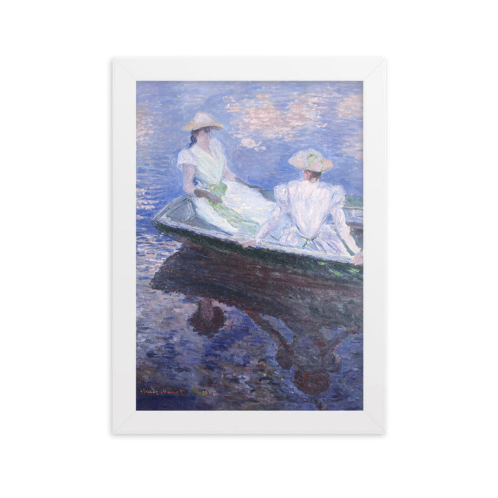 Poster mit Rahmen - Claude Monet, On the Boat Claude Monet Weiß / 21×30 cm artlia