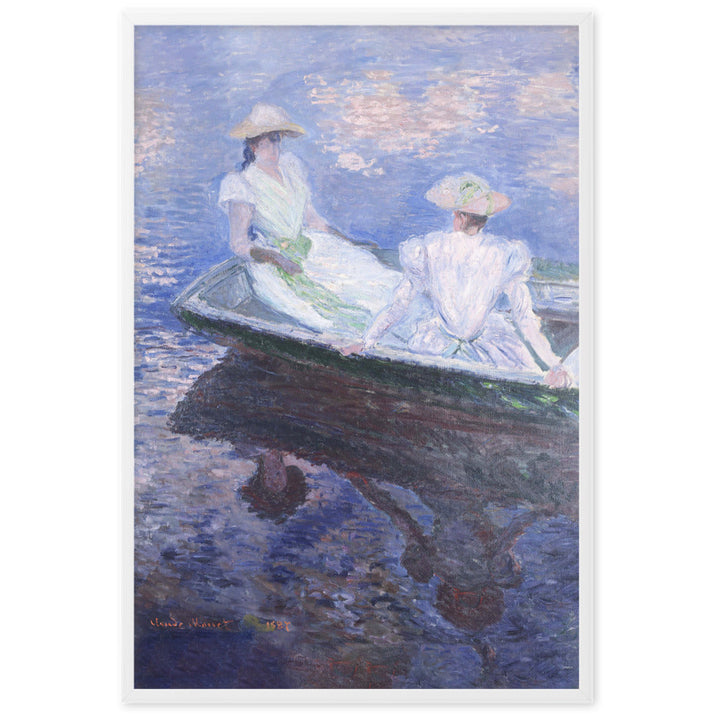 Poster mit Rahmen - Claude Monet, On the Boat Claude Monet Weiß / 61×91 cm artlia