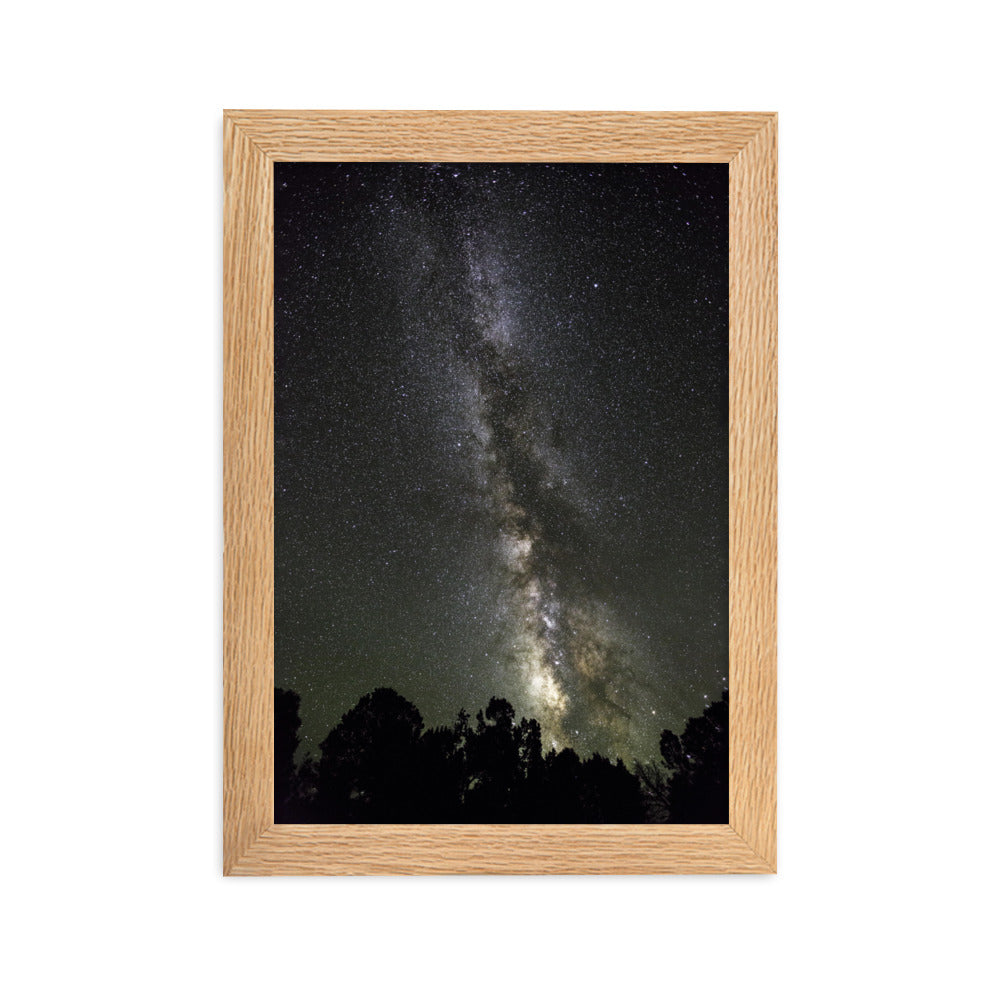 Poster mit Rahmen - Sternenhimmel Starry sky Kuratoren von artlia Oak / 21×30 cm artlia