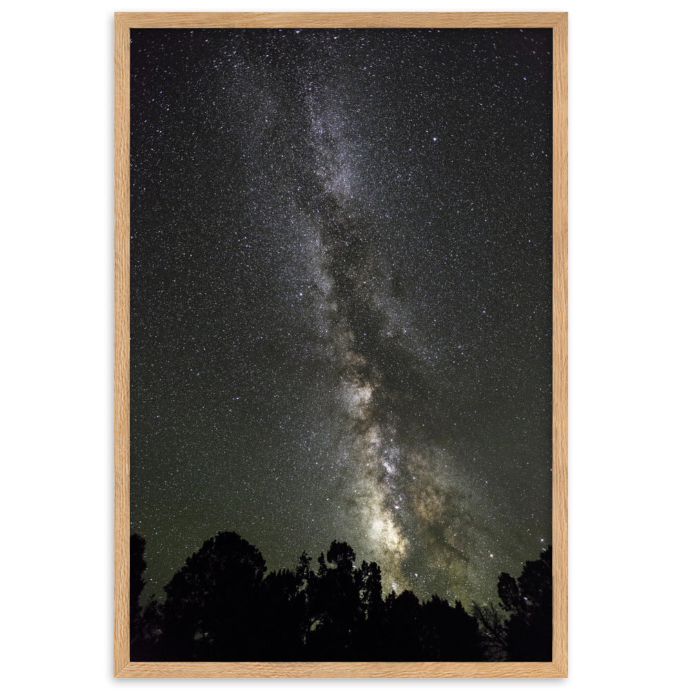 Poster mit Rahmen - Sternenhimmel Starry sky Kuratoren von artlia Oak / 61×91 cm artlia