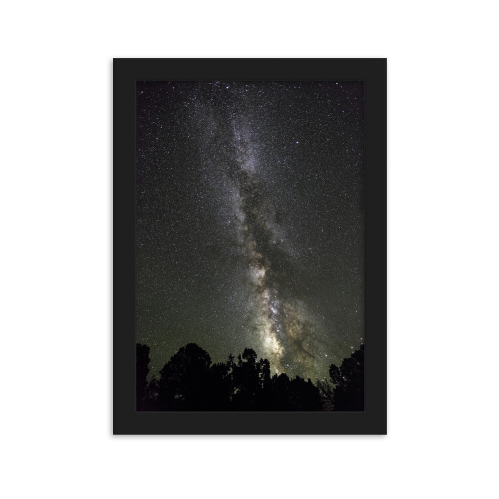 Poster mit Rahmen - Sternenhimmel Starry sky Kuratoren von artlia Schwarz / 21×30 cm artlia