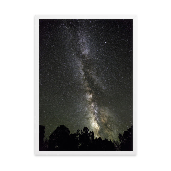 Poster mit Rahmen - Sternenhimmel Starry sky Kuratoren von artlia Weiß / 50×70 cm artlia