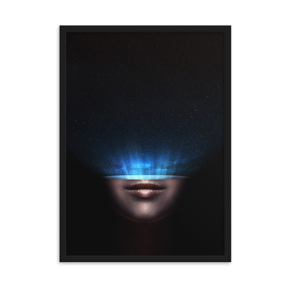 Poster mit Rahmen - Universum im Kopf Kuratoren von artlia Schwarz / 50×70 cm artlia